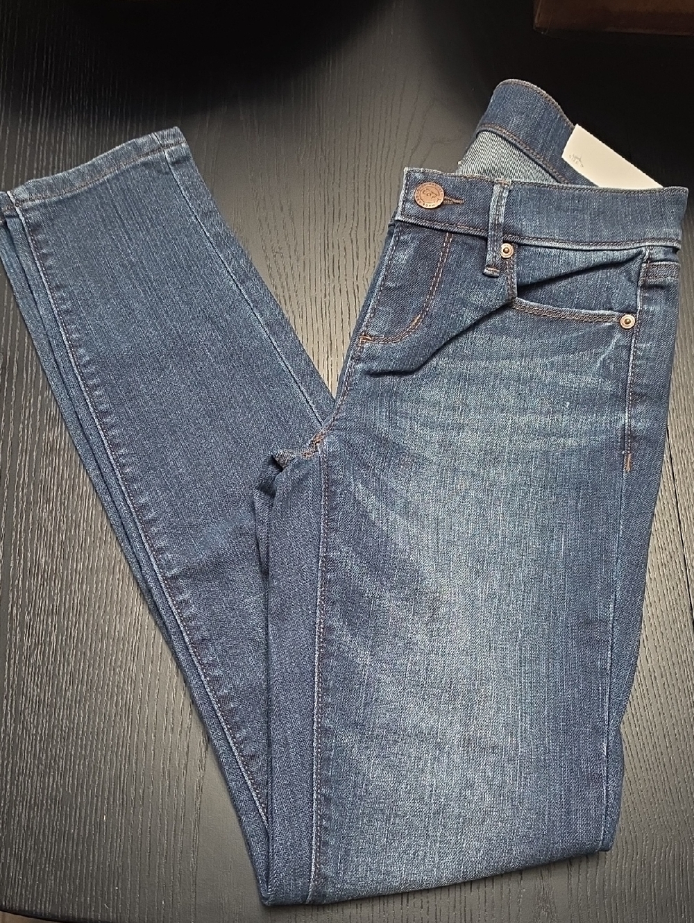 LOFT Skinny Stretch Jeans - Dark Blue Wash